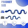 30 Inch 3D Printed Snake - Movable Articulated Snake, Perfect 3D Printed Animals for Educational Toys! Must-Have Toys for Kids and Collectors, Home Office Executive Desk Decor (Blue Silver) view 2