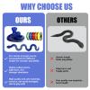 30 Inch 3D Printed Snake - Movable Articulated Snake, Perfect 3D Printed Animals for Educational Toys! Must-Have Toys for Kids and Collectors, Home Office Executive Desk Decor (Blue Silver) view 4