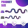 30 Inch 3D Printed Snake - Movable Articulated Snake, Perfect 3D Printed Animals for Educational Toys! Must-Have Toys for Kids and Collectors, Home Office Executive Desk Decor (Red Blue) view 2
