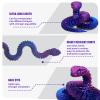 30 Inch 3D Printed Snake - Movable Articulated Snake, Perfect 3D Printed Animals for Educational Toys! Must-Have Toys for Kids and Collectors, Home Office Executive Desk Decor (Red Blue) view 3