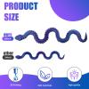 30 Inch 3D Printed Snake - Movable Articulated Snake, Perfect 3D Printed Animals for Educational Toys! Must-Have Toys for Kids and Collectors, Home Office Executive Desk Decor (Blue Purple) view 2