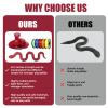 30 Inch 3D Printed Snake - Movable Articulated Snake, Perfect 3D Printed Animals for Educational Toys! Must-Have Toys for Kids and Collectors, Home Office Executive Desk Decor (Red) view 3