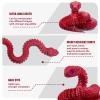 30 Inch 3D Printed Snake - Movable Articulated Snake, Perfect 3D Printed Animals for Educational Toys! Must-Have Toys for Kids and Collectors, Home Office Executive Desk Decor (Red) view 4