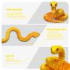 30 Inch 3D Printed Snake - Movable Articulated Snake, Perfect 3D Printed Animals for Educational Toys! Must-Have Toys for Kids and Collectors, Home Office Executive Desk Decor (Gold) view 3