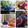 30 Inch 3D Printed Snake - Movable Articulated Snake, Perfect 3D Printed Animals for Educational Toys! Must-Have Toys for Kids and Collectors, Home Office Executive Desk Decor (Rainbow) view 3