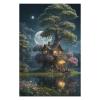 Summer Treehouse by The Lake Moon Flower Fantasy Jigsaw Puzzles Holiday Puzzles for Adults 500 Pieces Puzzles Educational Games Gift for Elders Family Friend Gift for Women Men 20.5x15 Inch view 1