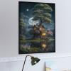Summer Treehouse by The Lake Moon Flower Fantasy Jigsaw Puzzles Holiday Puzzles for Adults 500 Pieces Puzzles Educational Games Gift for Elders Family Friend Gift for Women Men 20.5x15 Inch view 4