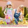 FUNCREVITY Kids Gardening Tool Set Kids Gardening Tools Shovel Rake Fork Trowel Apron Gloves Watering Can and Tote Bag Toddler Gardening Tools for Kids Best Outdoor Toys Gift for Boys and Girls view 2