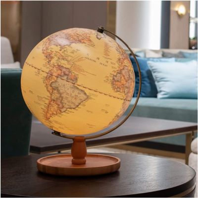 Geographic Globes Illuminate Globe With Bamboo Stand Globes Clear And Easy To Read World Globe For Refueling Office Geographic Globes Fun