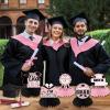12Pcs Pink Graduation Decorations Honeycomb Centerpieces, Class of 2026 Graduation Centerpieces for Tables Pink and Black Congrats Grad Graduation Table Decorations, Pink Graduations Table Toppers view 2