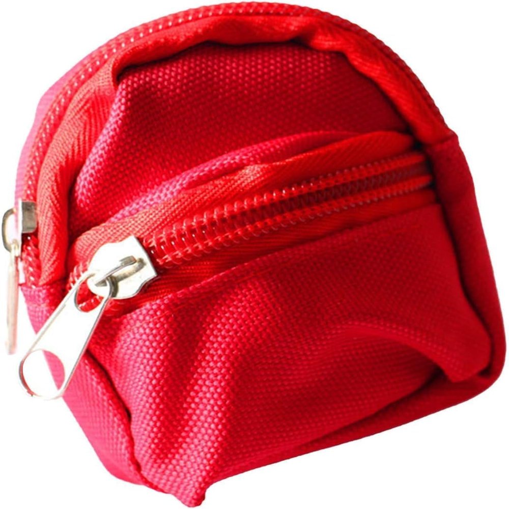 1Pc Red Mini Doll Backpack School Bag Model Dollhouse School Accessory for 1/6 Scale Dollhouse Dollhouse Dcor,Simulation Mini School Bag Model,Dollhouse Accessories