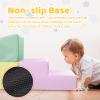 Hoohtoot Foam Climbing Blocks for Toddler: with 4-Piece PU Leather Climbing Toys and a Ball Pit - Foam Ball Pit for Toddlers - Climbing Toys Indoor for Kids Crawling (Yellow Climbing Blocks) view 3