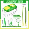Halloscume 4 Sets Bug Catcher for Kids Students Insect Catching Kit Collector Bug Box with House, Butterfly Net, Tweezer, Cage Habitats Container Collection Explorer Gift (Green) view 2