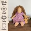 14 Inch Handmade Waldorf Doll Baby with Pink Knit Jacket - Soft Rag Doll, for 2 Year Old Girl or Boys view 3