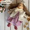 14 Inch Handmade Waldorf Doll Baby with Pink Knit Jacket - Soft Rag Doll, for 2 Year Old Girl or Boys view 4