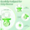 200 Pieces 0.86 Inch Baby Pacifier Baby Shower Plastic Pacifier for Baby Shower Pacifier, Baby Shower Gender Show Party Decoration DIY Birthday Party Gift (Green) view 2