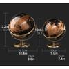 Desktop World Globe HD Color Printing Educational Geographic Globe W/Alloy Bracket & Base 720 Rotation Globe for Bookshelf view 2