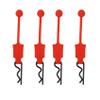 UMTSGYNU 4 Pieces Silica Gel Body Clip Retainer Lock Compatible with 1/10 UDR Buckle(RED) view 1