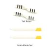 Zeyoking Main Blade Set, Tail Rotor Set, Spare Parts for C138 BELL206 RC Helicopter (White Yellow) view 2