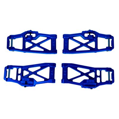 BeaxTurbo Racing Upgrade Parts CNC Aluminum Front & Rear Lower Arms for TRAXXAS MAXX Slash 6S 4pcs #2583 (Blue)