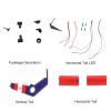 Zeyoking Horizontal Tail, LED, Vertical Tail, Fuselage Decor Parts, Spare Parts for C138 BELL206 RC Helicopter (Deep Blue) view 2