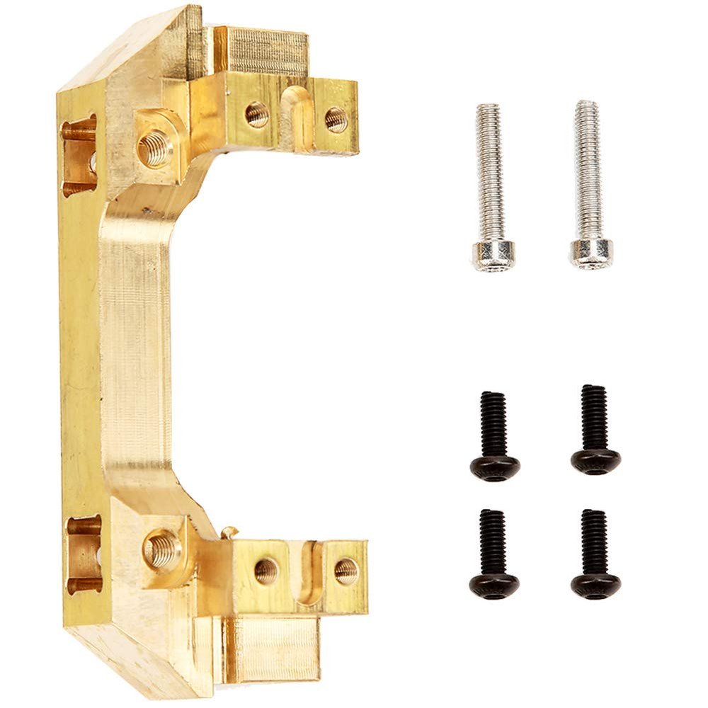 Brass Servo Fixing Mount, Move Forward & Lower Center Crafted Fit for Traxxas -4 RC Cars Suitable for Above 8 Years, Yellow