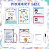 8 PCS Pretend School Teacher Set Teacher Role Play Stuff Kids Pretend School Play Pretend School Kit Pretend School Supplies Double-Sided with Alphabet Number Card&Pen Educational School Supplies view 2
