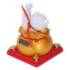 Lucky Cat Waving Arm Lucky Cat, Solar Fortune Vivid and Lovely Chinese Cat Statue Decoration for Front Desk, Car, Grand Opening, Business Openings (Gold) view 4