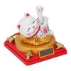 Lying Waving Fortune Cat Plastic Solar Powered Wealth Welcoming Ornament for Home Car Desk Decor (S) view 3