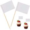100 Pcs Blank Toothpick Flags Cheese Markers Food Labels for Party Buffet Cheese Labels for Charcuterie Board Cocktail Picks for Appetizers (White) view 1