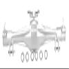 BeaxTurbo Racing Upgrade Parts CNC 7075#Aluminum Rear Axle housing for Losi Super Baja Rey 2.0 1/6 (Silver) view 1