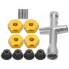 12mm Wheel Hex Adapter Cross Wrench Set for 1/10 RC Car, NonSlip Nut Kit Aluminum Alloy Material (Gold) view 2