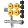 12mm Wheel Hex Adapter Cross Wrench Set for 1/10 RC Car, NonSlip Nut Kit Aluminum Alloy Material (Gold) view 4