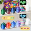 Impossmaker 12PCS 3D Printed Dragon Eggs, Prefilled Easter Dragon Egg with Dragon Toy for Basket Stuffers, Goodie Bag Fillers, Classroom Prize Supplies, Unique Easter Basket Essentials for Kids view 2