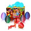 Impossmaker 6PCS Mini 3D Printed Easter Dragon Eggs with 3D Printed Dragon Inside, Micro Easter Basket Stuffers Mini Dragon Egg Set Articulated Crystal Dragon Fidget Toy for Adults Teens view 1