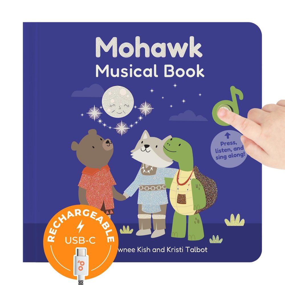 Calis Books Bilingual Nursery Rhymes Sound Book Babies and Toddlers. Interactive Musical Book for Children 1-3 and 2-4 (Mohawk Nursery Rhymes)