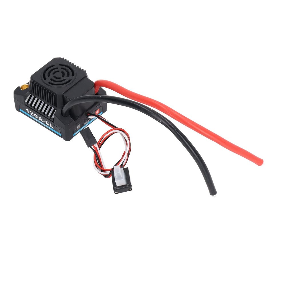120A Brushless ESC for /8 RC Cars - Programmable Speed Controller Compatible with Sensorless Motors