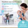 Acrylic Diaper Caddy Organizer - Stylish Portable Nursery Storage Basket with Handle & 3 Spacious Compartments - Perfect for Diapers, Wipes, Creams - Baby Shower & Nursery Must Haves view 2