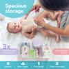 Acrylic Diaper Caddy Organizer - Stylish Portable Nursery Storage Basket with Handle & 3 Spacious Compartments - Perfect for Diapers, Wipes, Creams - Baby Shower & Nursery Must Haves view 3