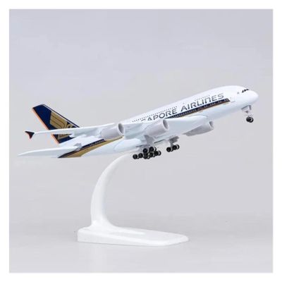 LIUSANGLIU Scale Aircraft 20CM 1:400 for A380 Singapo Airlines Alloy Aircraft Model with Wheels and Landing Gear Collection Souvenirs Suitable for Display