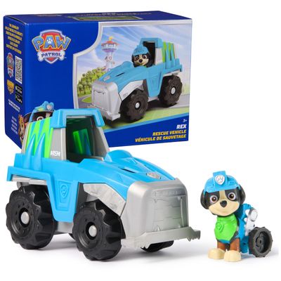 Paw Patrol, Rexs Dinosaur Rescue Vehicle, Toy Truck with Collectible Action Figure, Sustainably Minded Kids Toys for Boys & Girls Ages 3 and Up