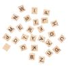 2 Set Wood Tiles Crafts Crafts Educational Tools Handicrafts for 26 English Alphabet Lowercase English Alphabet Wood Plate Mixed Set (Mixed Uppercase Letters) view 3