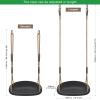2 Pack 500LB Capacity Heavy Duty Swing Seat with Wider Swing Board & Height Adjustable Rope from 50 to 80 inch Swings Set Swings for Playground Backyard Patio Garden Black view 4