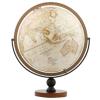 FADCAIYD Clear Dia 30CM Globe, 720 Rotation World Globe with Solid Wood Base, European Embossed Earth Globe for School/Home/Office Rotating view 1