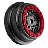 BeaxTurbo Racing Upgrade Parts CNC Aluminum Bead Lock Wheel for Losi Super Baja rey2.0 1/6 1pcs Black (Black-red) view 1