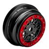 BeaxTurbo Racing Upgrade Parts CNC Aluminum Bead Lock Wheel for Losi Super Baja rey2.0 1/6 1pcs Black (Black-red) view 3