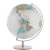 FADCAIYD Clear 32CM/12.6IN Globe, HD Printed Map World Globe with Stainless Steel Stand, Colorful Easy-Read Earth Globe for School/Office Rotating view 1