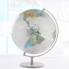 FADCAIYD Clear 32CM/12.6IN Globe, HD Printed Map World Globe with Stainless Steel Stand, Colorful Easy-Read Earth Globe for School/Office Rotating view 3