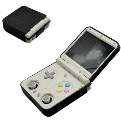 Zhixteu TPU Case for Miyoo Flip, Handheld Game Console Soft Latex Sleeve Scratch Resistant Protective Cover (Black)