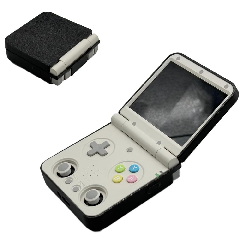 Zhixteu TPU Case for Miyoo Flip, Handheld Game Console Soft Latex Sleeve Scratch Resistant Protective Cover (Black)